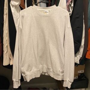 TNA Light Off-White Crew Neck Sweater